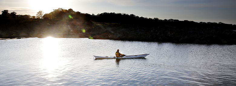 I havkajak på Bornholm.<br />Foto: Martin Lehmann, Ritzau Scanpix