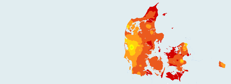 Dagens tørkeindeks<br />Foto: DMI