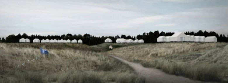 Blåvand-projektet set fra stranden.