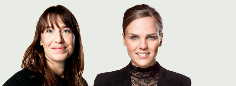 Fra venstre Zenia Nørregaard (EL) og Caroline Stage (V).<br />Foto: Københavns Kommune