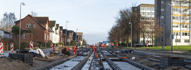 Letbane-byggeriet står stille flere steder i Odense.<br />Foto: Christian Nordholt, Jysk Fynske Medier/Ritzau Scanpix