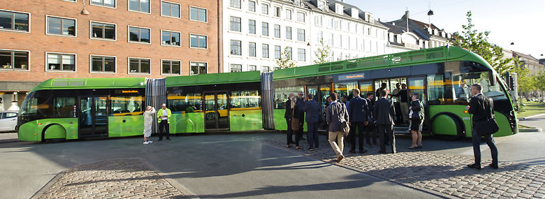Eksempel på BRT-bus. (BRT = Bus Rapid Transit)<br />Foto: Jens Astrup, Ritzau Scanpix