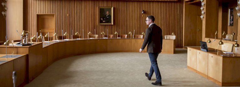 Simon Aggesen (K), da han tiltrådte som politisk overhovede på Frederiksberg i marts 2019.<br />Foto: Linda Kastrup, Ritzau Scanpix