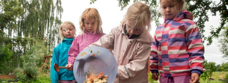 Børnehave-børn skal også involveres i fødevareprojektet FoodSHIFT2030 i Lejre og Københavns kommuner de kommende fire år.<br />Foto: Lejre Kommune
